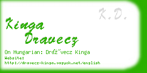 kinga dravecz business card